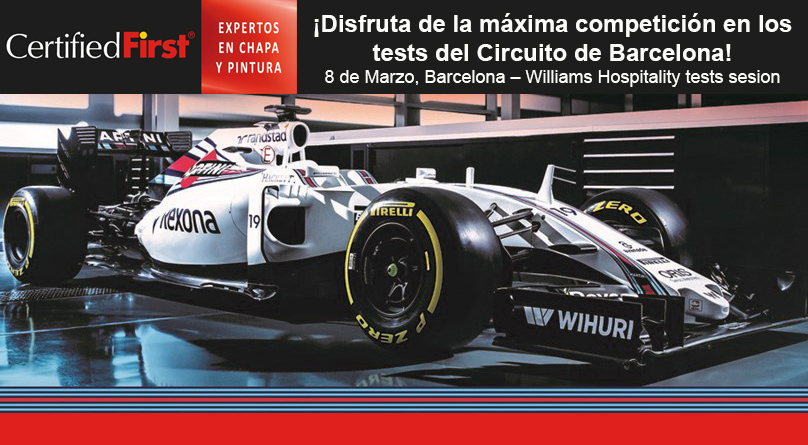 CertifiedFirst sortea una experiencia en la Williams Hospitality tests sesion