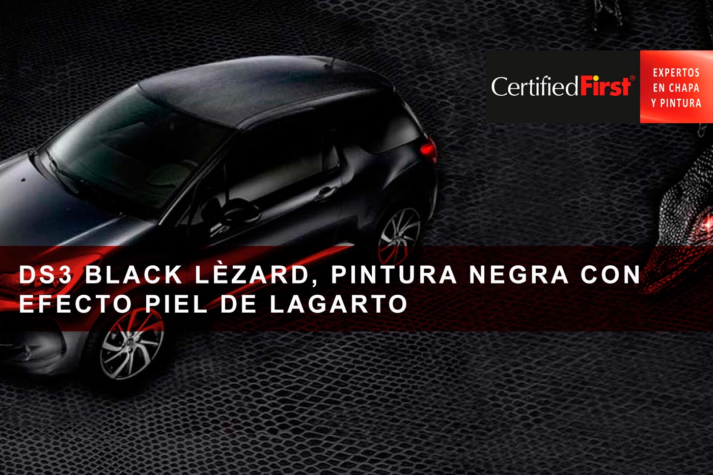 DS3 Black Lèzard, pintura negra con efecto piel de lagarto