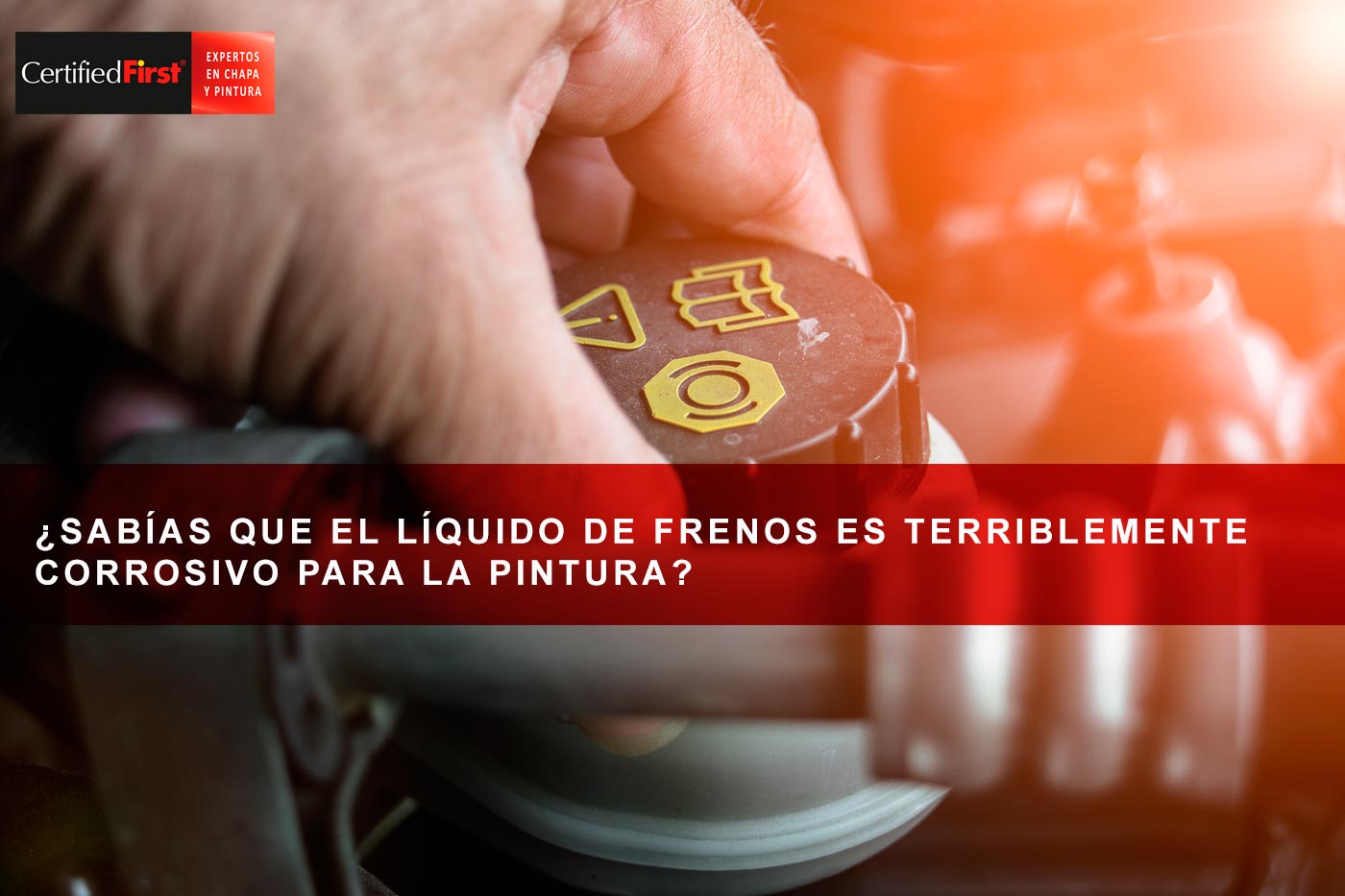 ¿Sabías que el líquido de frenos es terriblemente corrosivo para la pintura?