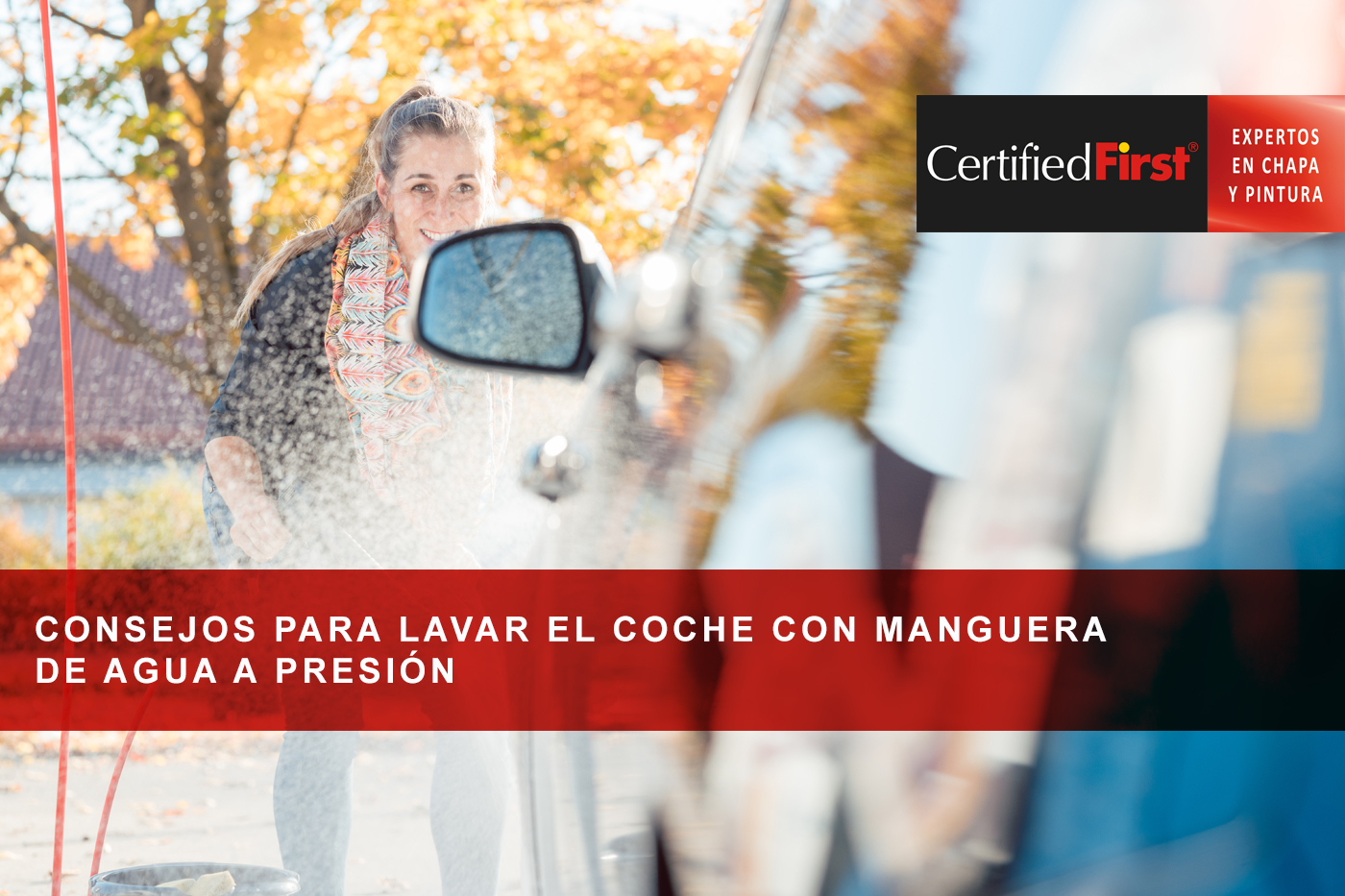 Consejos para lavar el coche con manguera de agua a presión