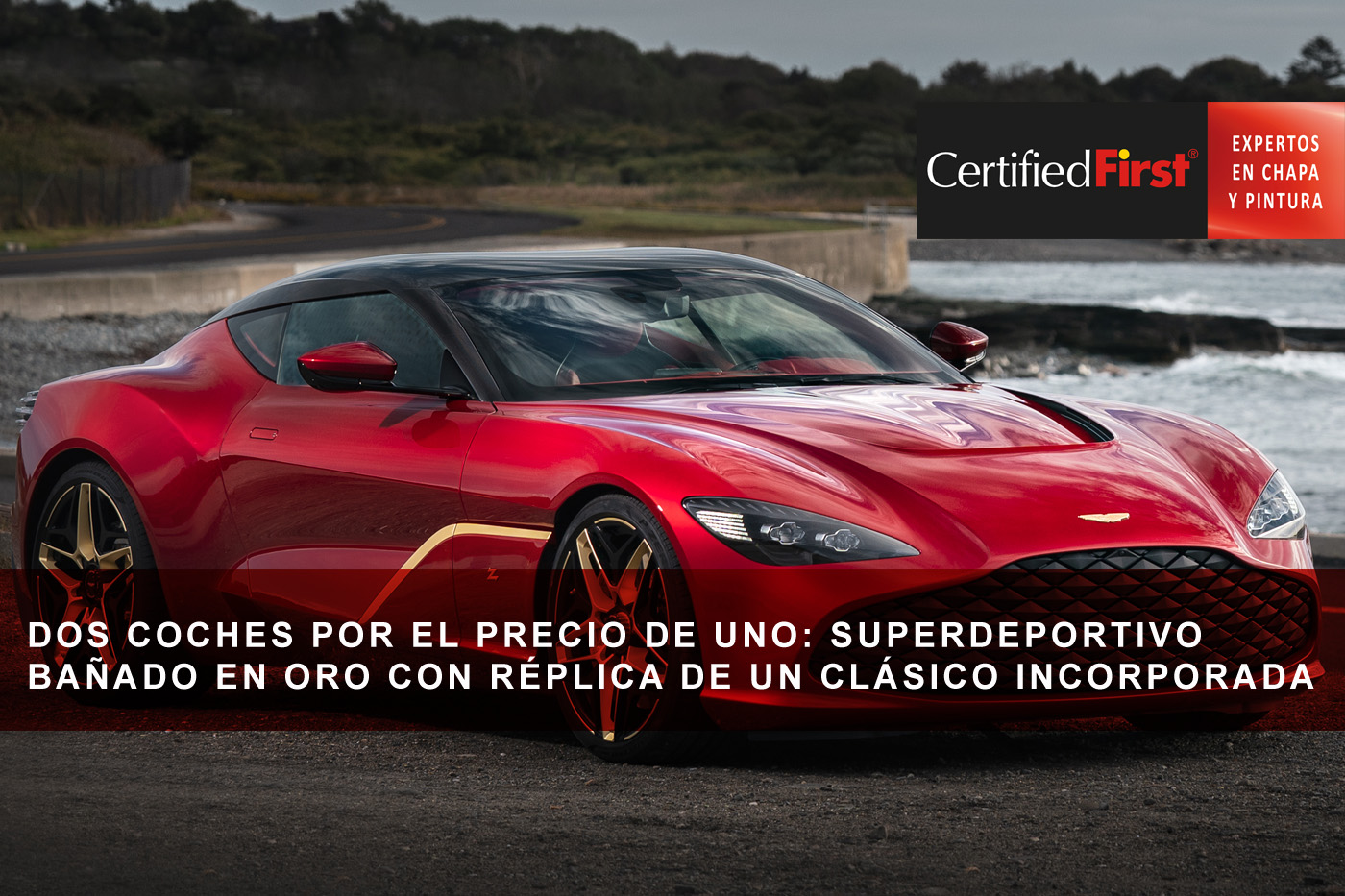 Dos coches por el precio de uno: superdeportivo bañado en oro con réplica de un clásico incorporada