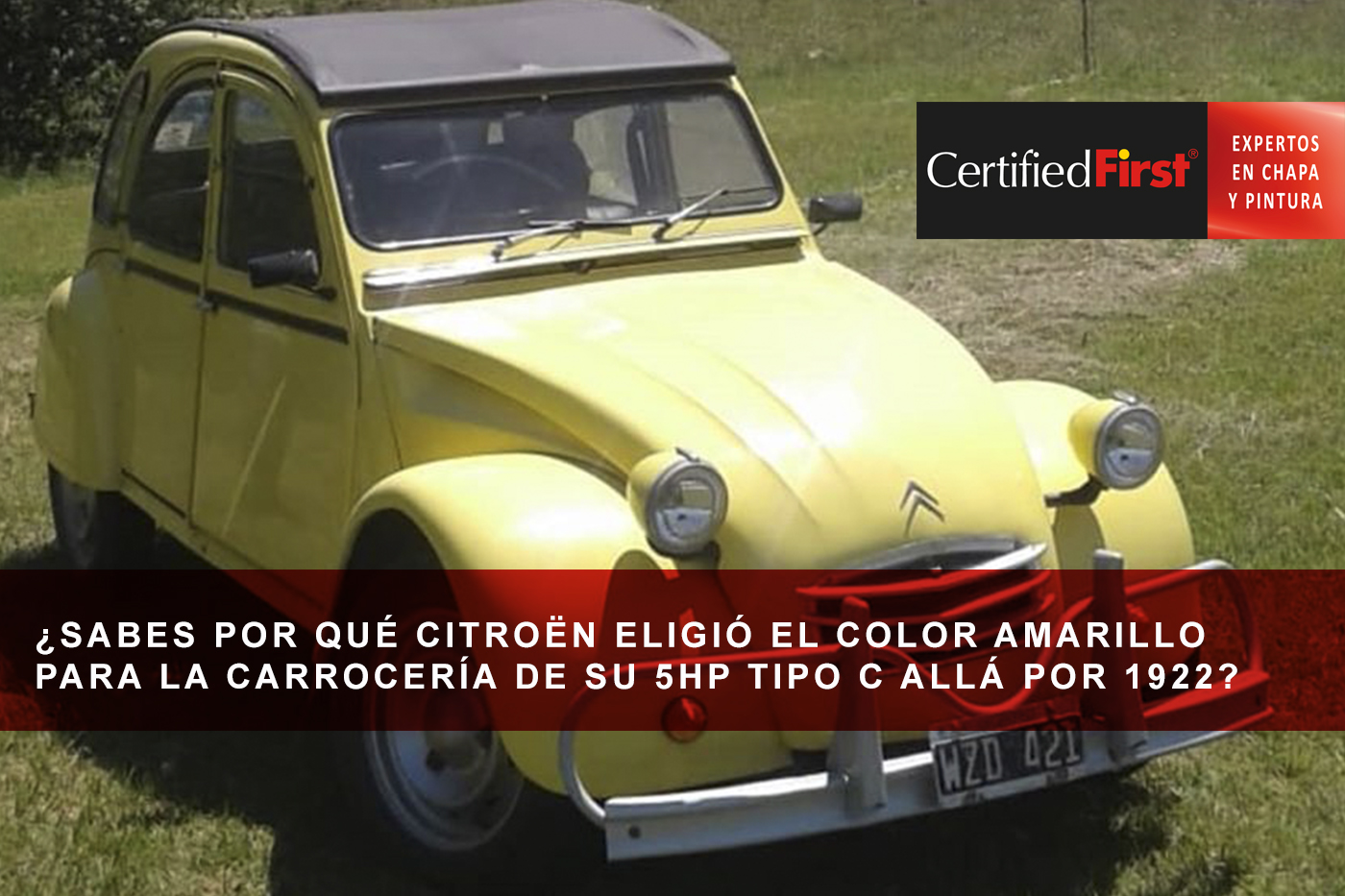 ¿Sabes por qué Citroën eligió el color amarillo para la carrocería de su 5HP Tipo C allá por 1922?