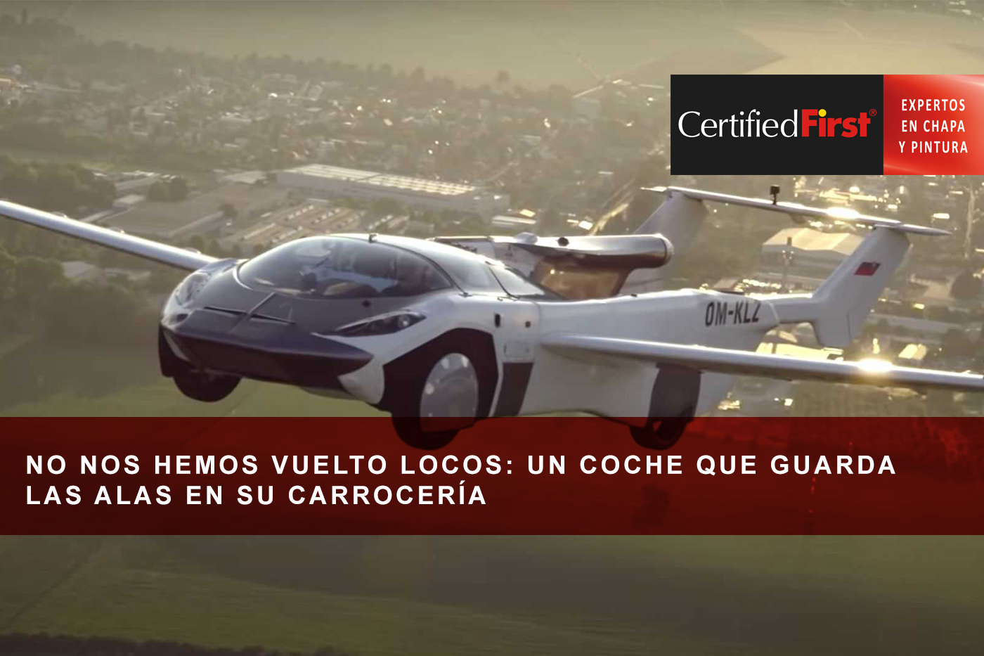 No nos hemos vuelto locos: un coche que guarda las alas en su carrocería