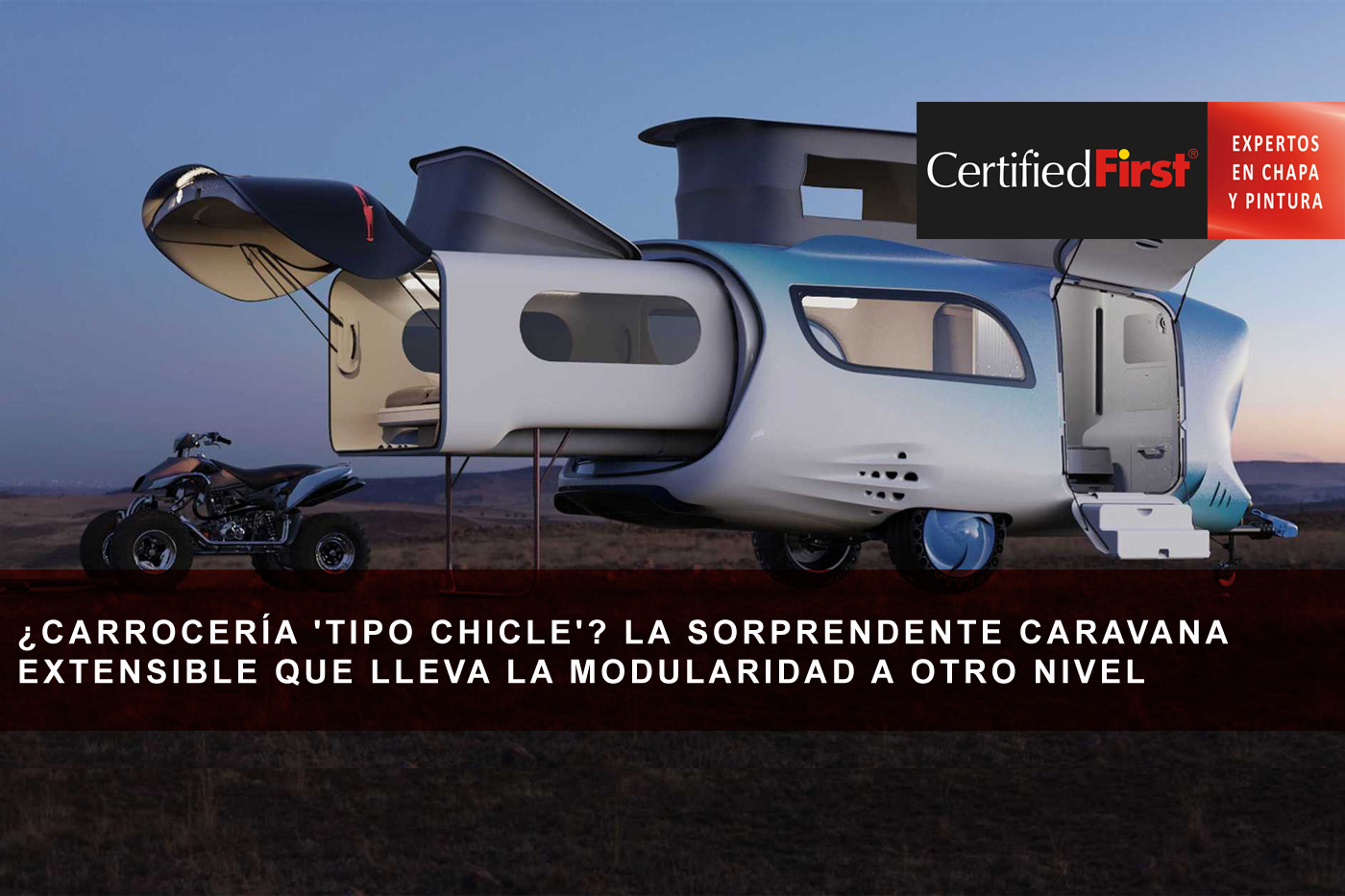 ¿Carrocería 'tipo chicle'? La sorprendente caravana extensible que lleva la modularidad a otro nivel