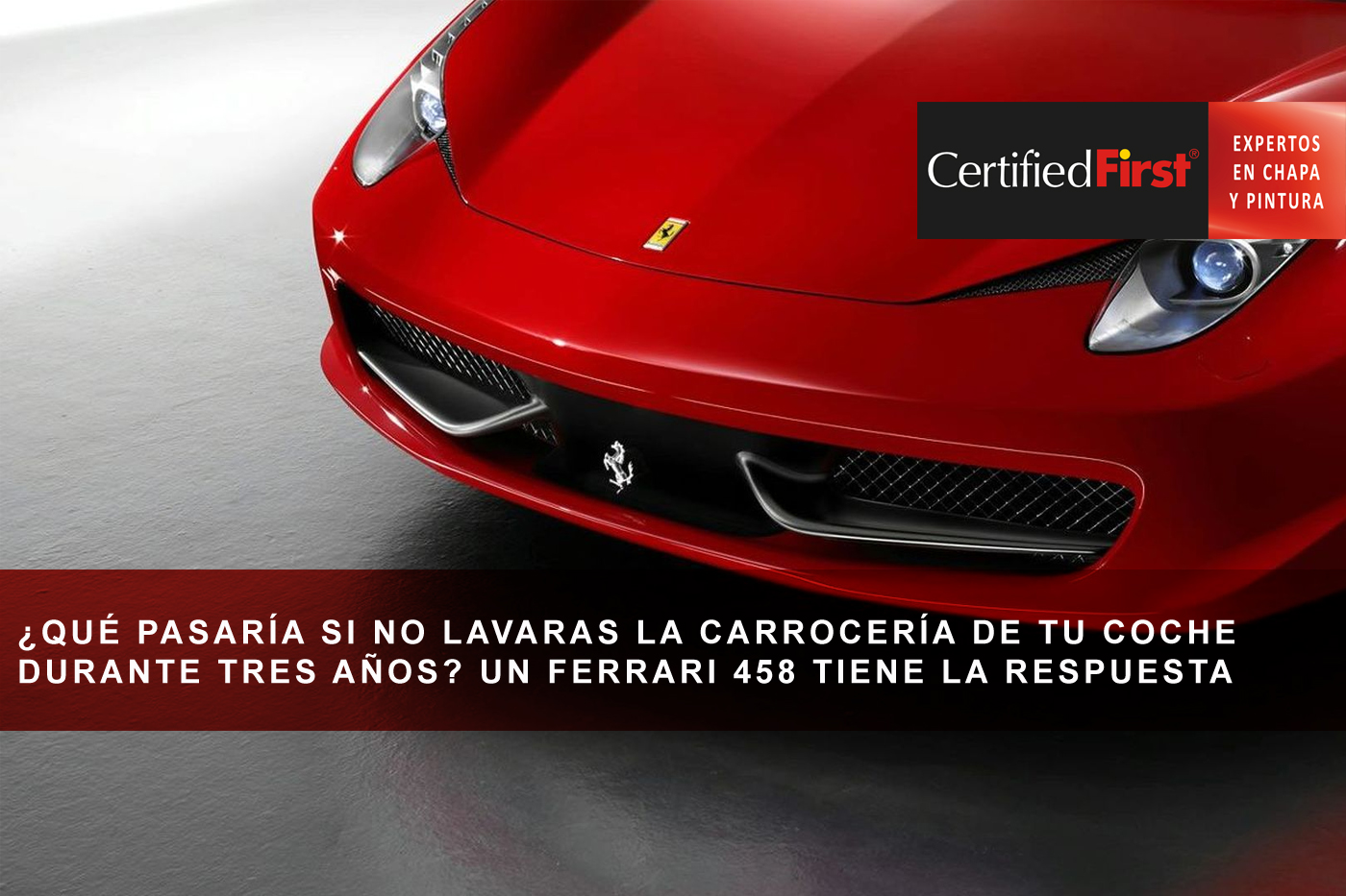 ¿Qué pasaría si no lavaras la carrocería de tu coche durante tres años? Un Ferrari 458 tiene la respuesta