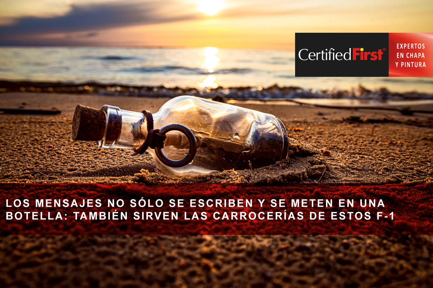 Los mensajes no sólo se escriben y se meten en una botella: también sirven las carrocerías de estos F-1