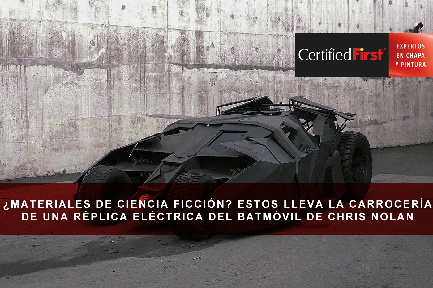 ¿Materiales de ciencia ficción? Estos lleva la carrocería de una réplica eléctrica del Batmóvil de Chris Nolan