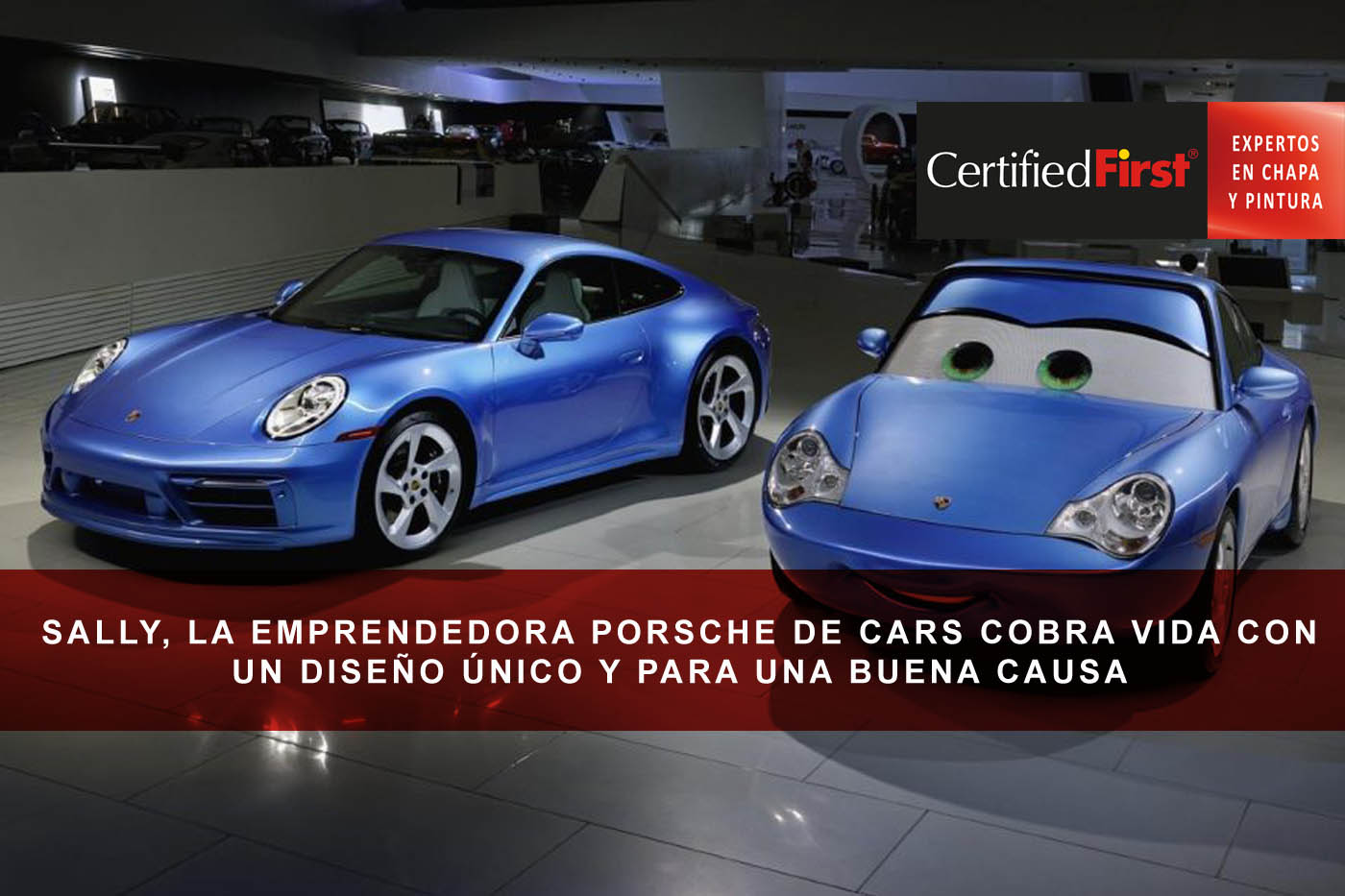 Sally, la emprendedora Porsche de Cars cobra vida con un diseño único y para una buena causa