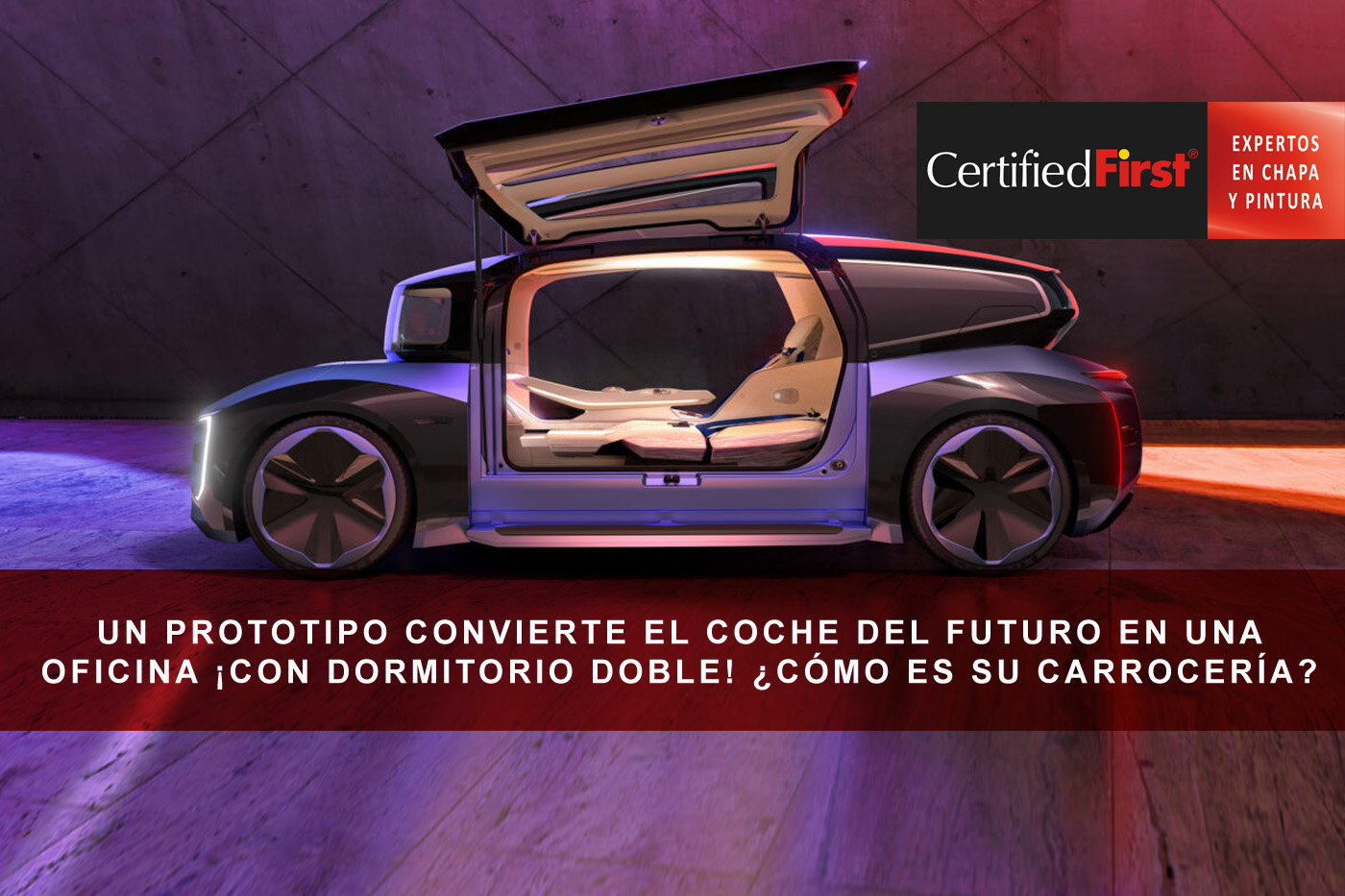 Un prototipo convierte el coche del futuro en una oficina ¡con dormitorio doble! ¿Cómo será su carrocería?