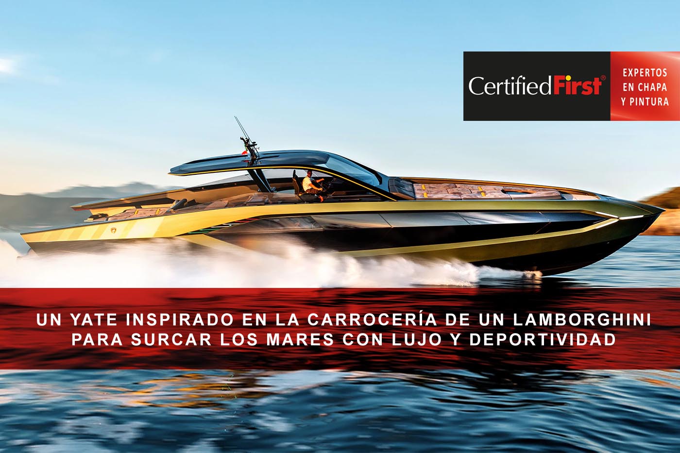 Un yate inspirado en la carrocería de un Lamborghini para surcar los mares con lujo y deportividad