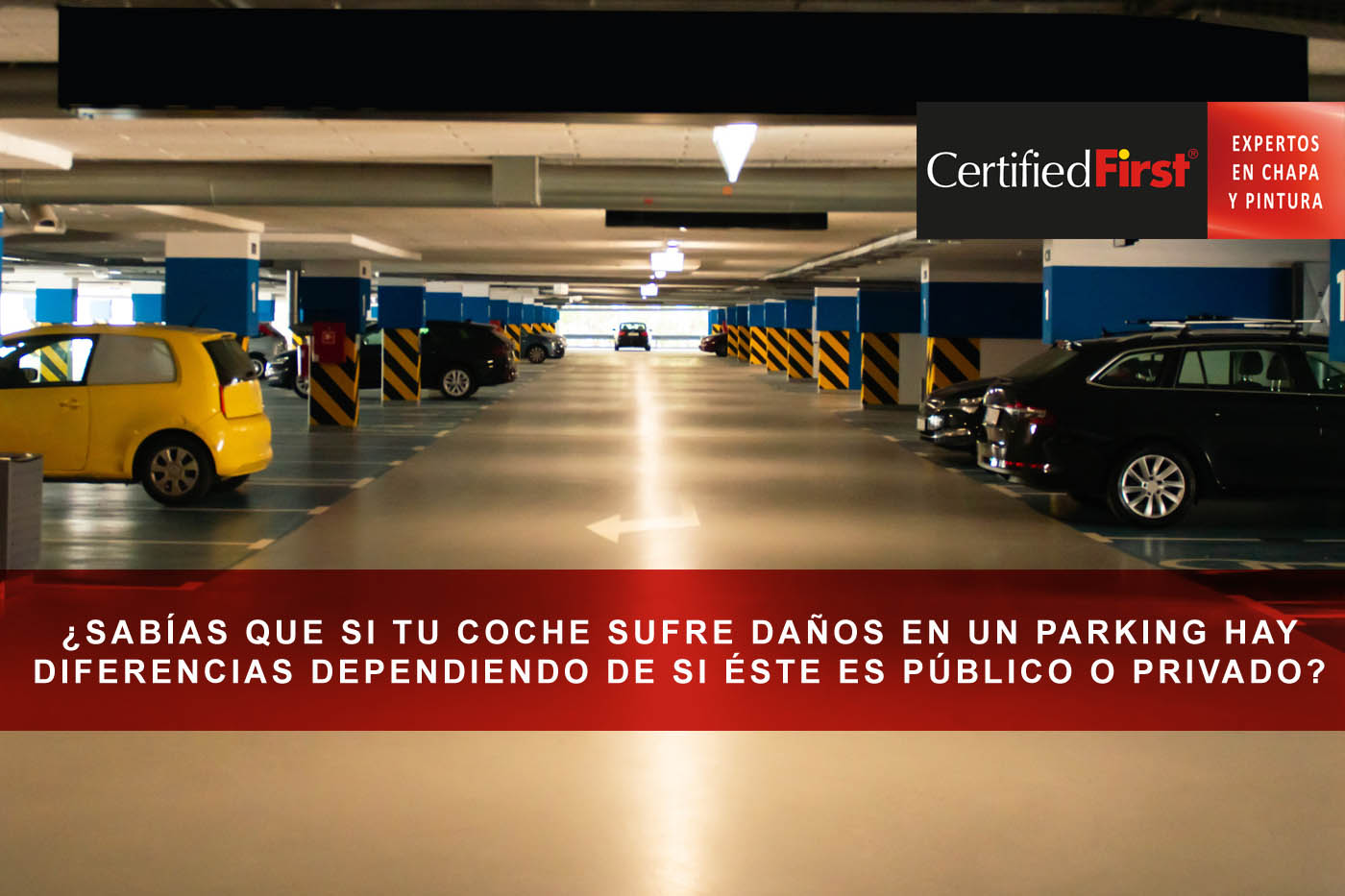 ¿Sabías que si tu coche sufre daños en un parking hay diferencias dependiendo de si éste es público o privado?